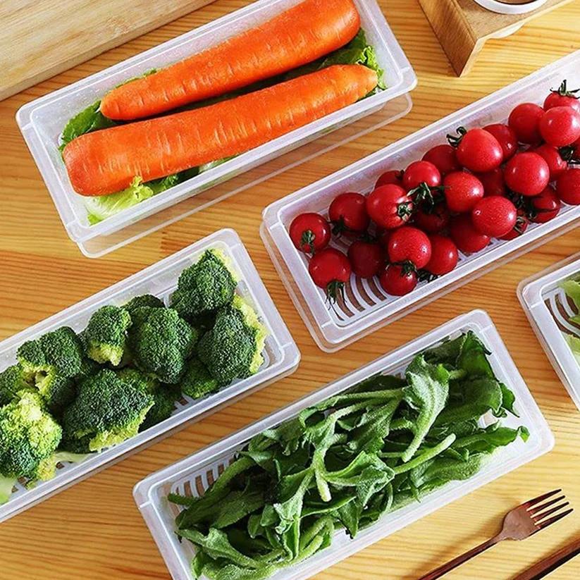 Vegetables & Fruits Freezer Storage Containers, 6-Pack 1500ML
