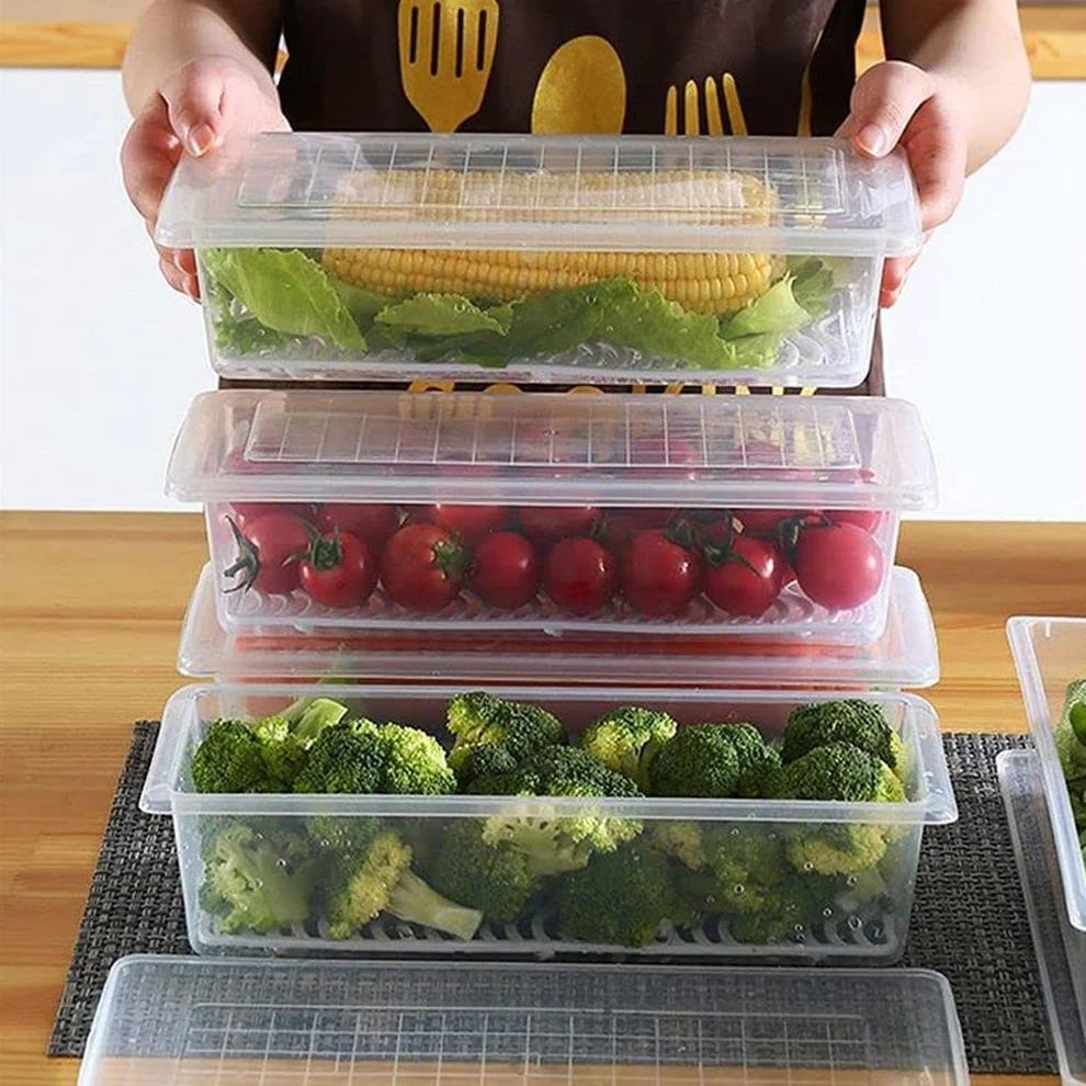 Vegetables & Fruits Freezer Storage Containers, 6-Pack 1500ML