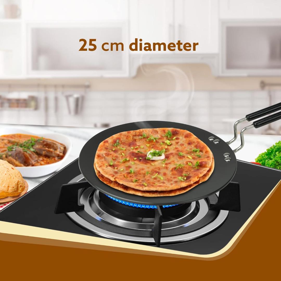 Vikas Hard Anodized Roti Tawa - Heavy Duty Flat Cooking Pan - 225mm