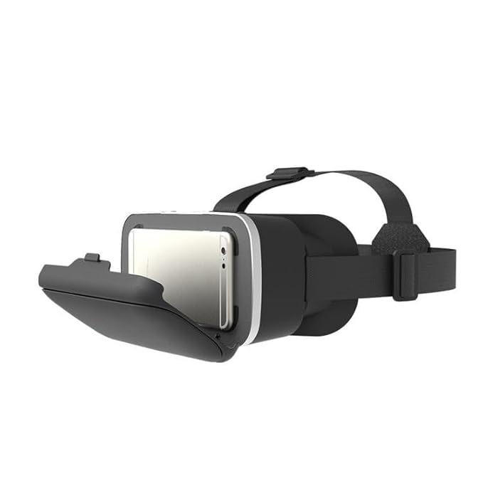 VR Headset with Adjustable Lenses and Head Strap