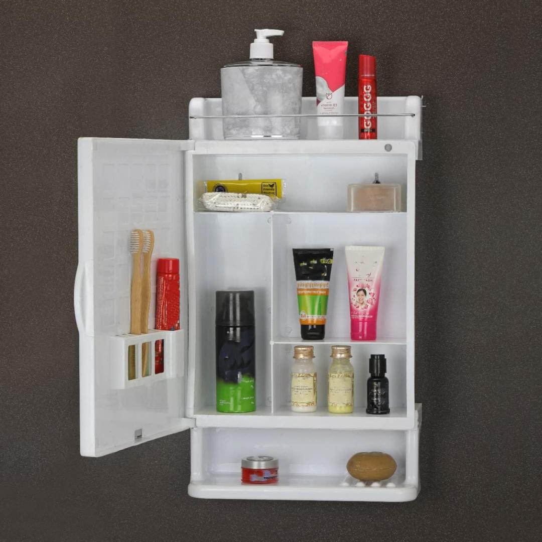 Wall-Mounted Mirror Cabinet 12x21 Inch – Bathroom Storage