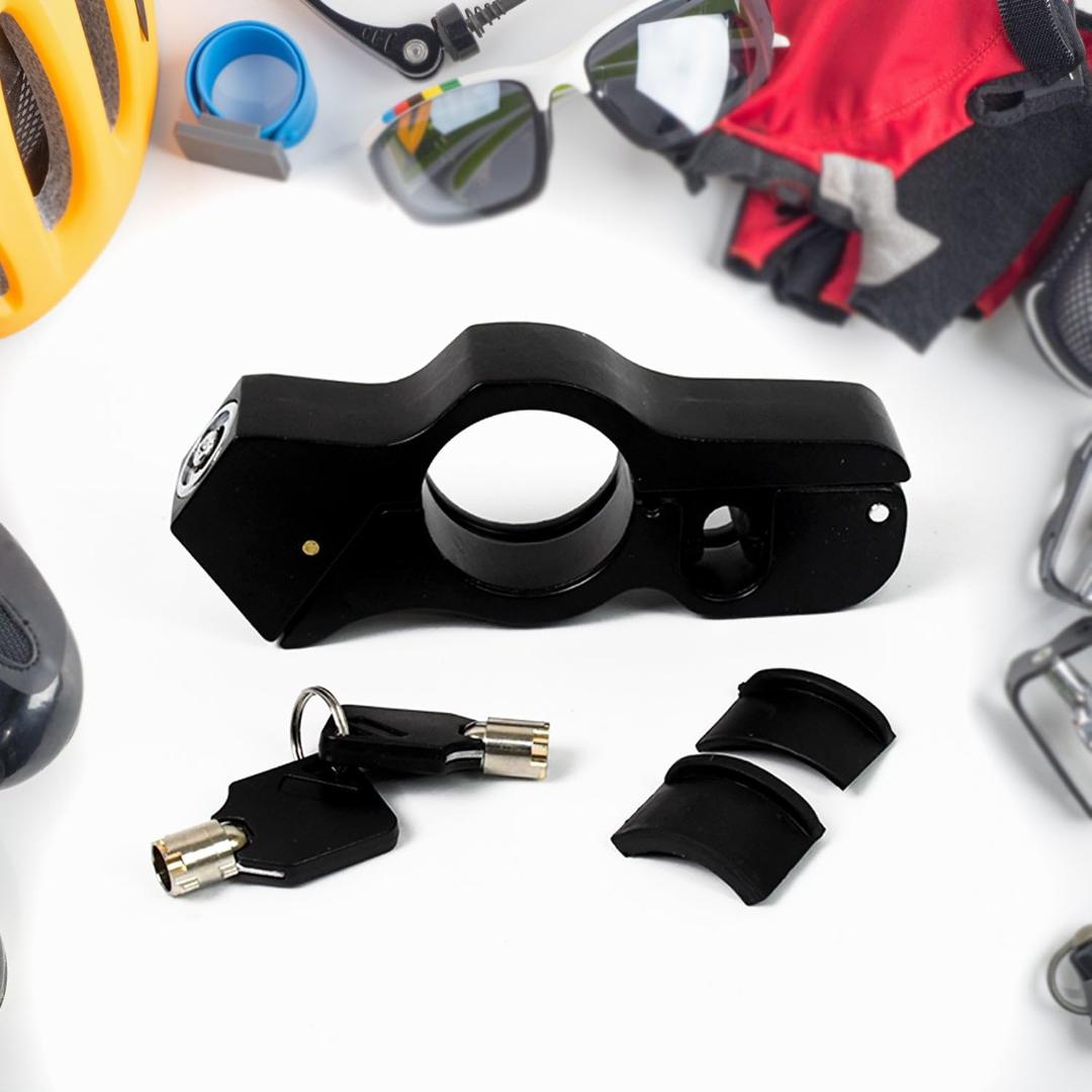 Waterproof & Rust Proof Handlebar Grip Lock for Motorcycle/Bicycle - Anti-Theft Security Lock with 2 Keys